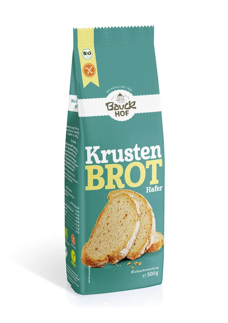 Glutenfreie Haferflocken-Brotbackmischung BIO 500 g - BAUCK HOF