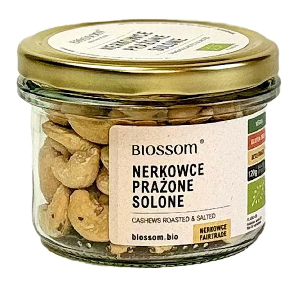 FAIR TRADE FAIR TRADE geröstete und gesalzene glutenfreie Cashewnüsse BIO 120 g - BIOSSOM