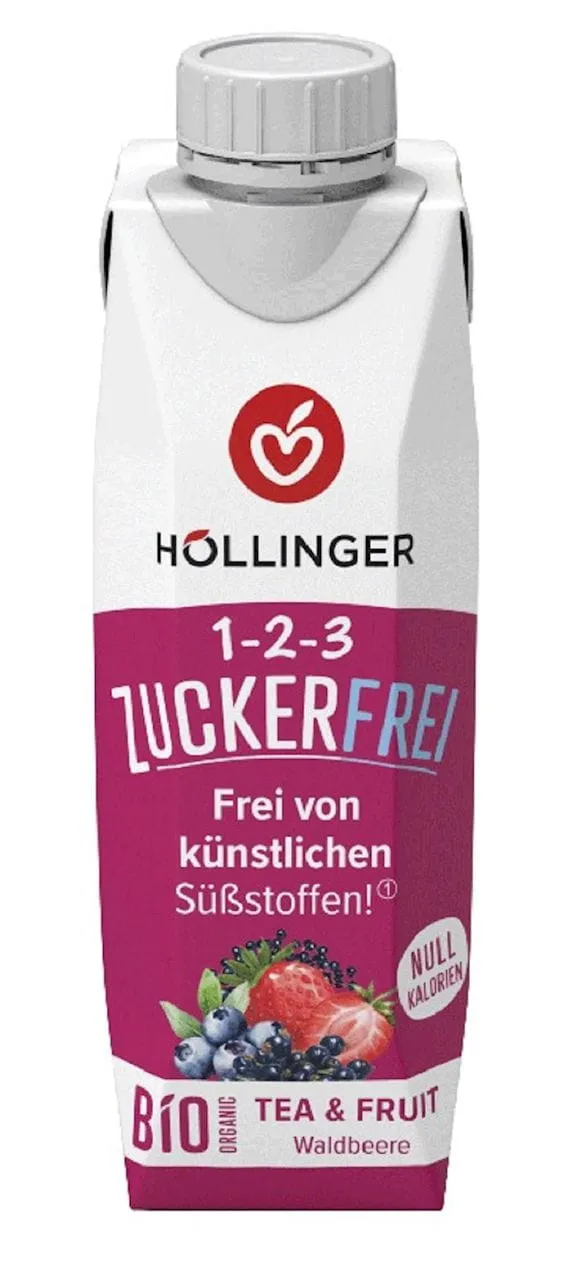 Getränk mit Waldfruchtgeschmack ohne Zucker BIO 300 ml - HOLLINGER