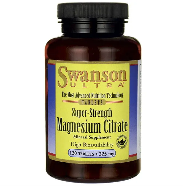 Magnesiumcitrat 225 mg 120 Tabletten von SWANSON