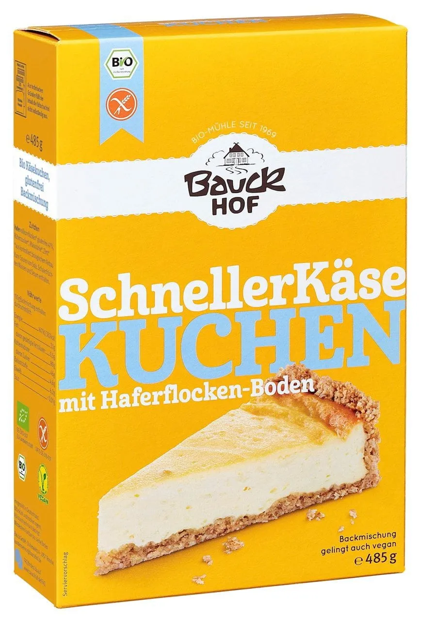 Glutenfreie Käsekuchenmischung BIO 485 g (295 g + 190 g) - BAUCK HOF