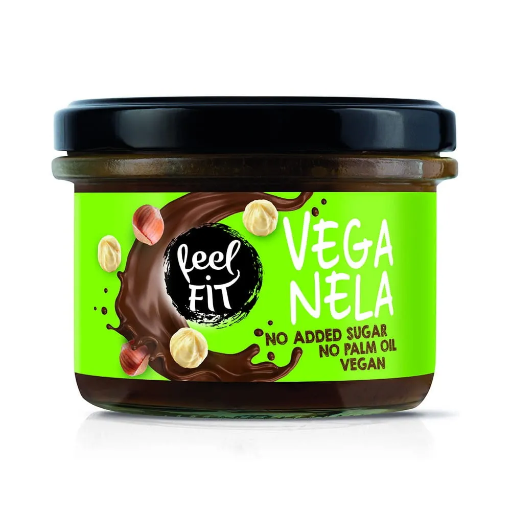 Vegane Creme mit Haselnüssen und Kakao ohne Zucker 200 g FEELFIT