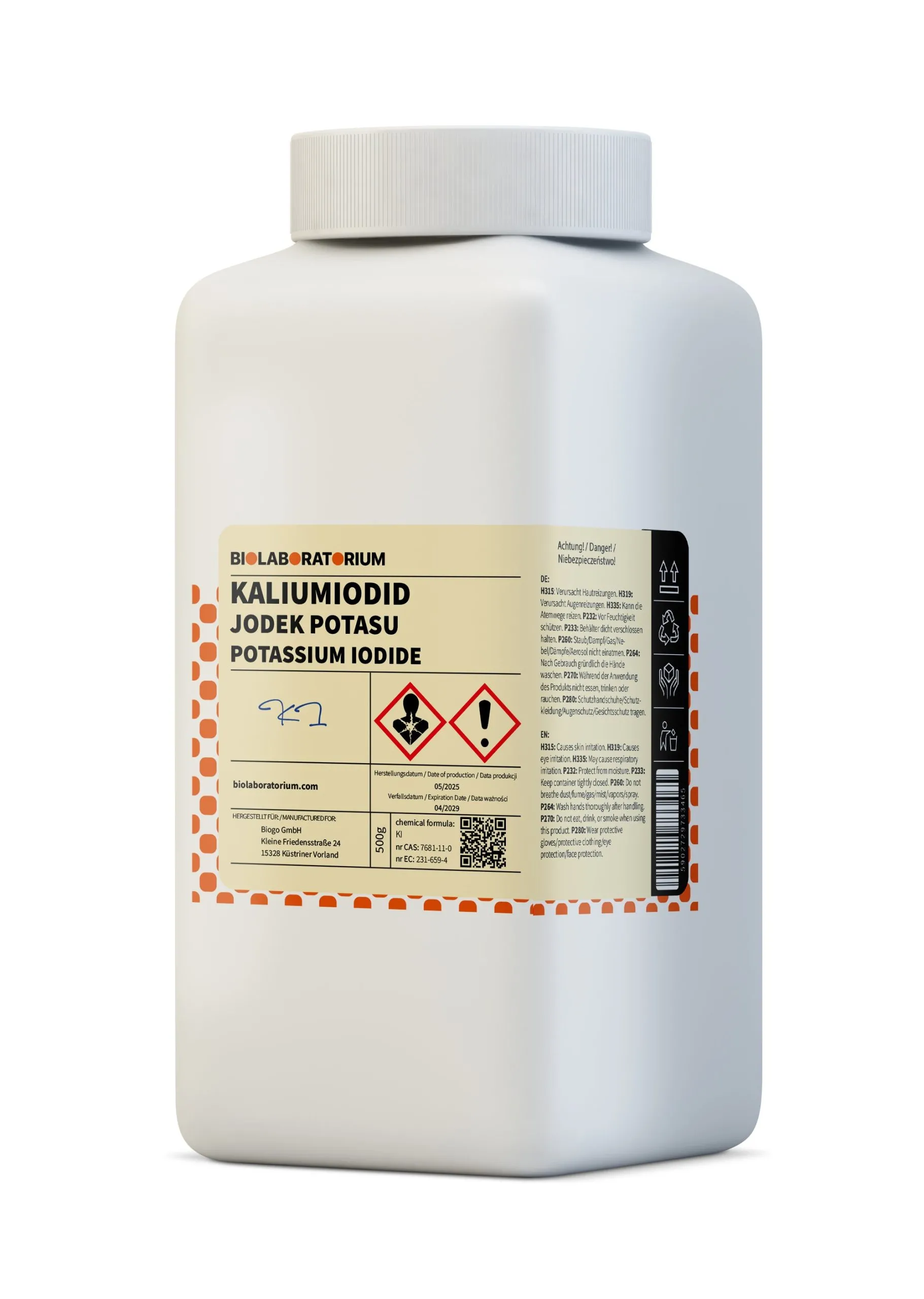 Kaliumjodid 500g BIOLABORATORIUM