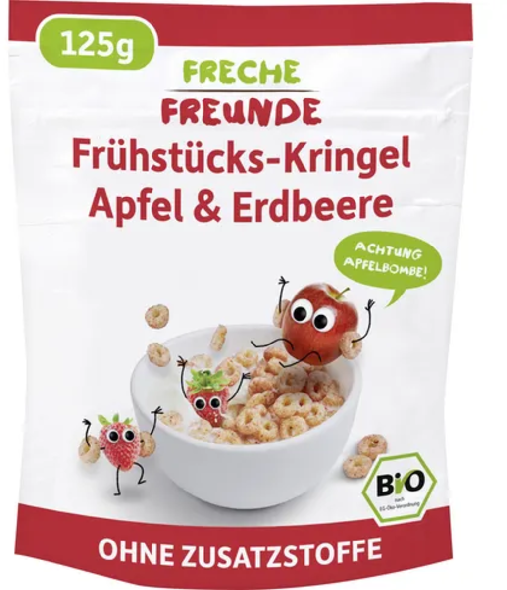 Freche Freunde Cereali Bio - Mela e Fragola, 125 g