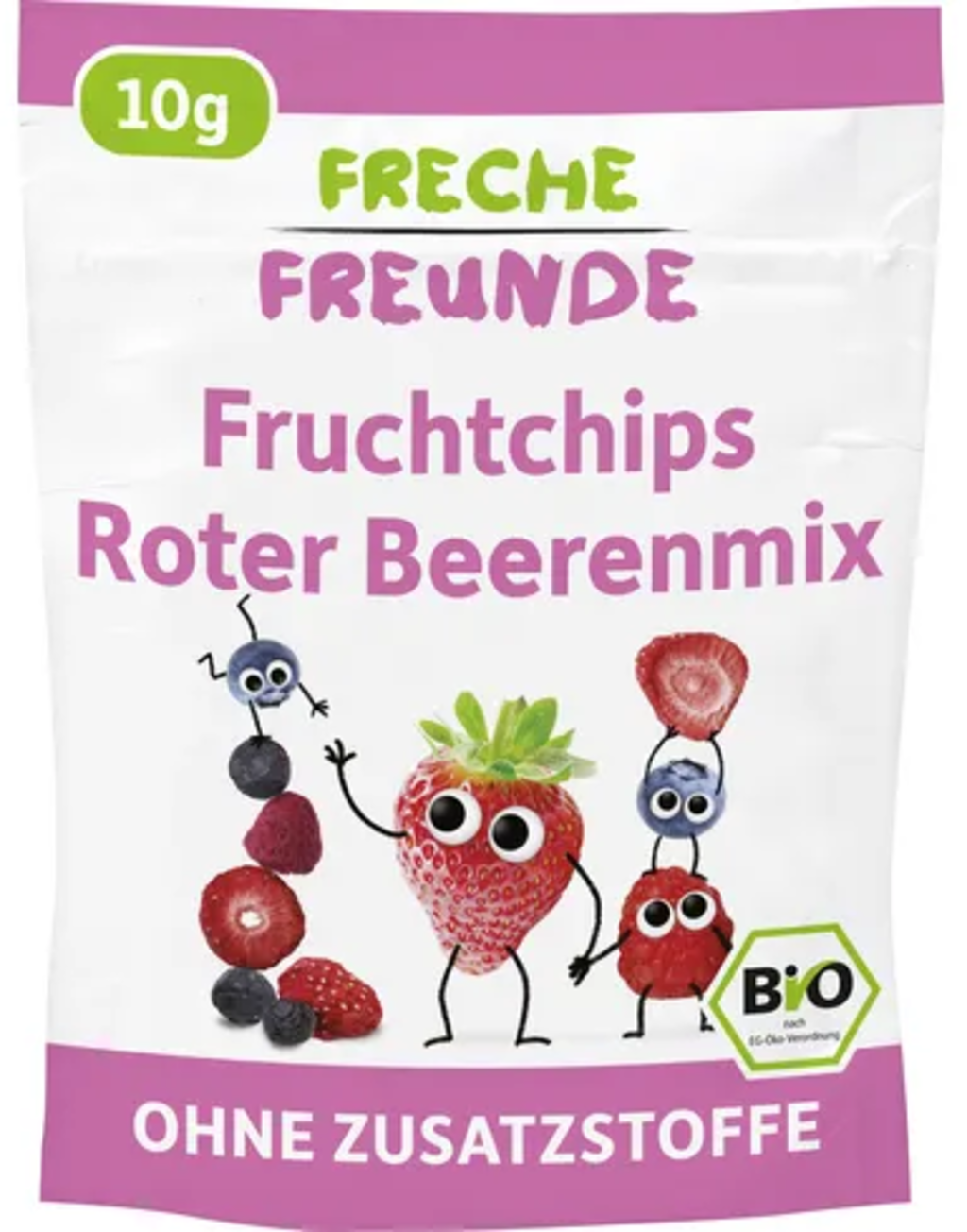 Freche Freunde Chips di Frutta Bio - Mix di Frutti Rossi, 10 g