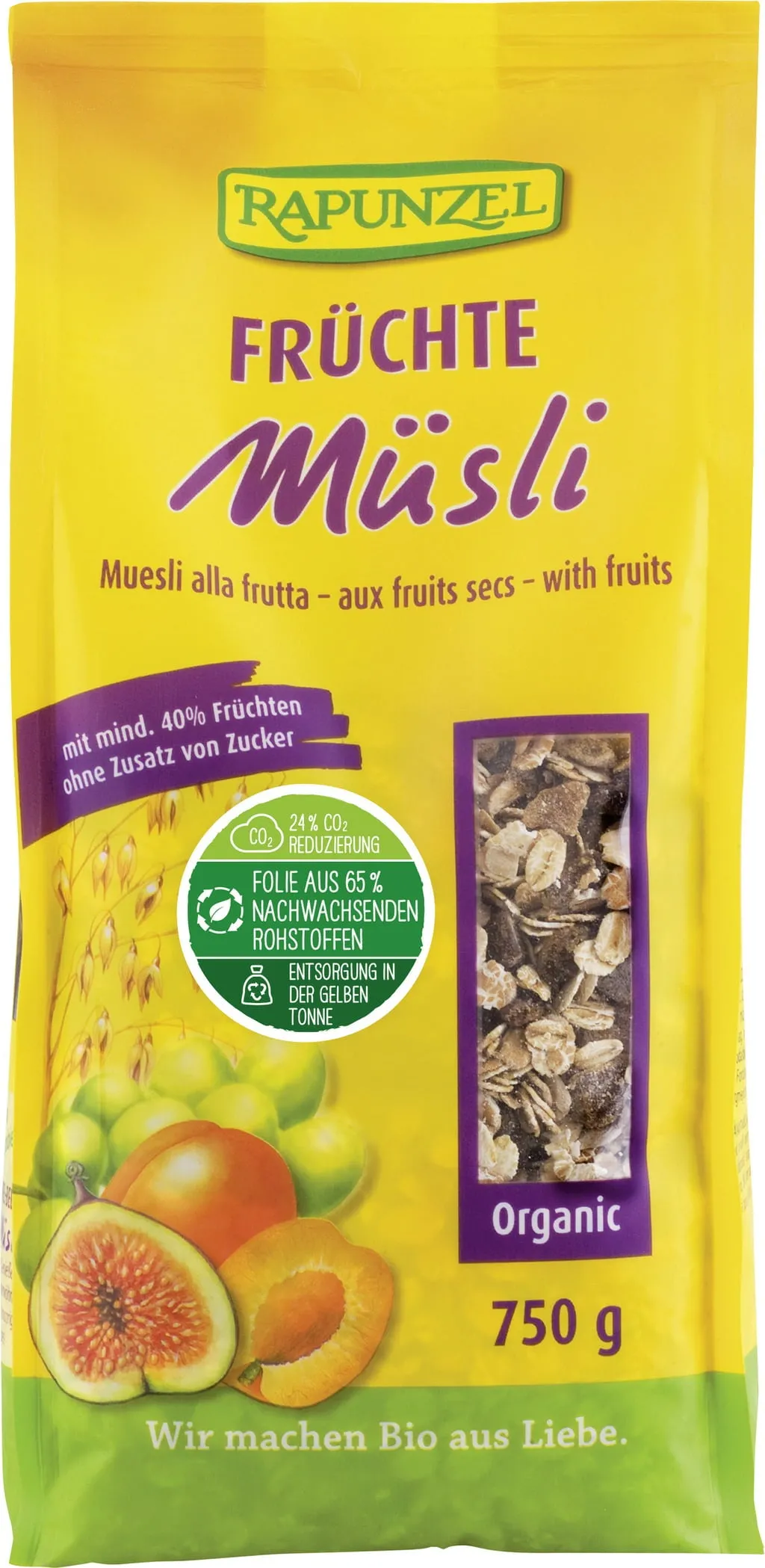 Rapunzel Muesli alla Frutta Bio, 750 g