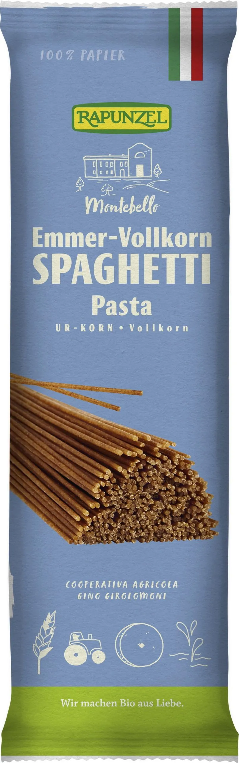 Rapunzel Pasta di Emmer Integrale Bio - Spaghetti, 500 g
