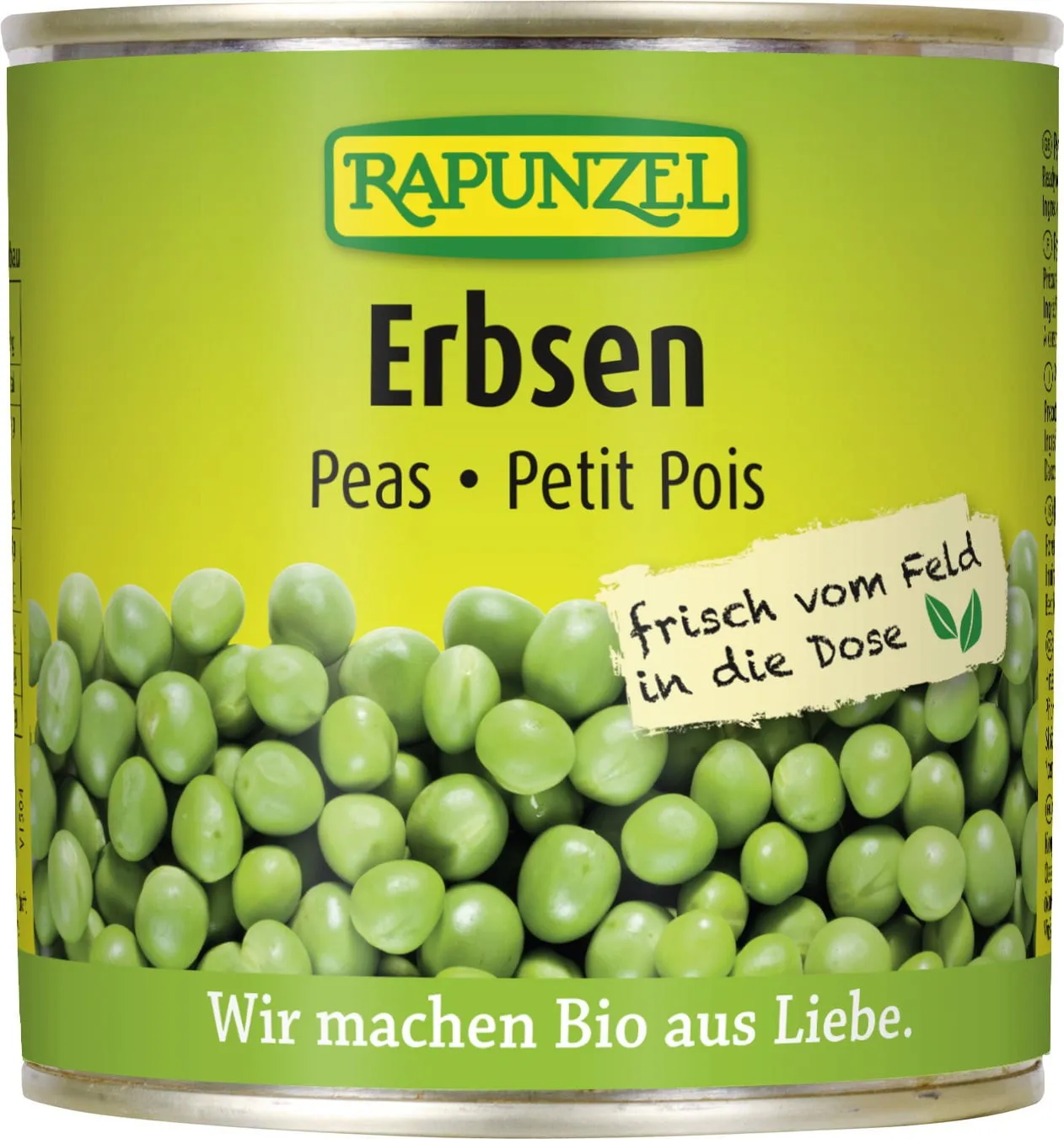 Rapunzel Piselli Bio in Scatola, 340 g