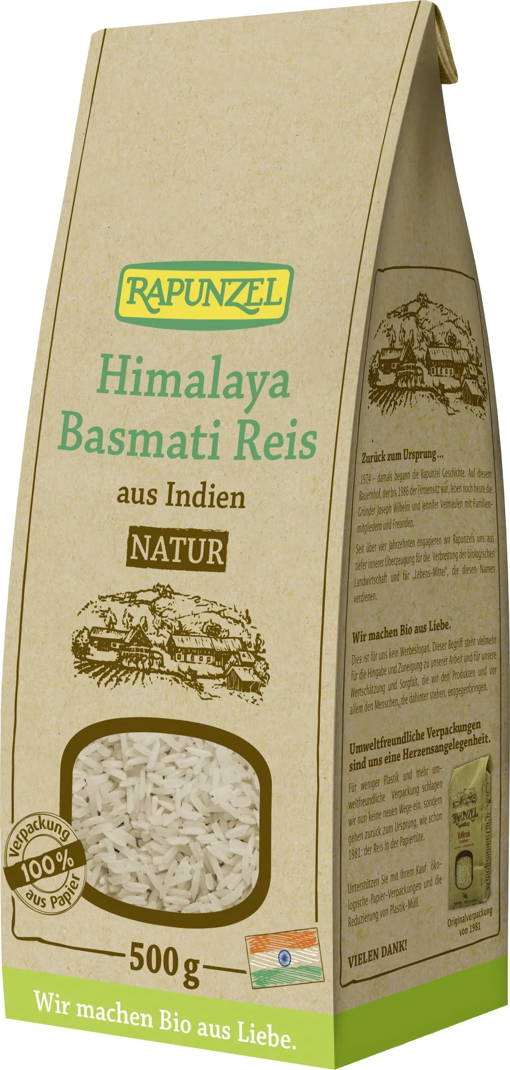Rapunzel Riso Basmati Bio dell'Himalaya - Naturale, 1 kg