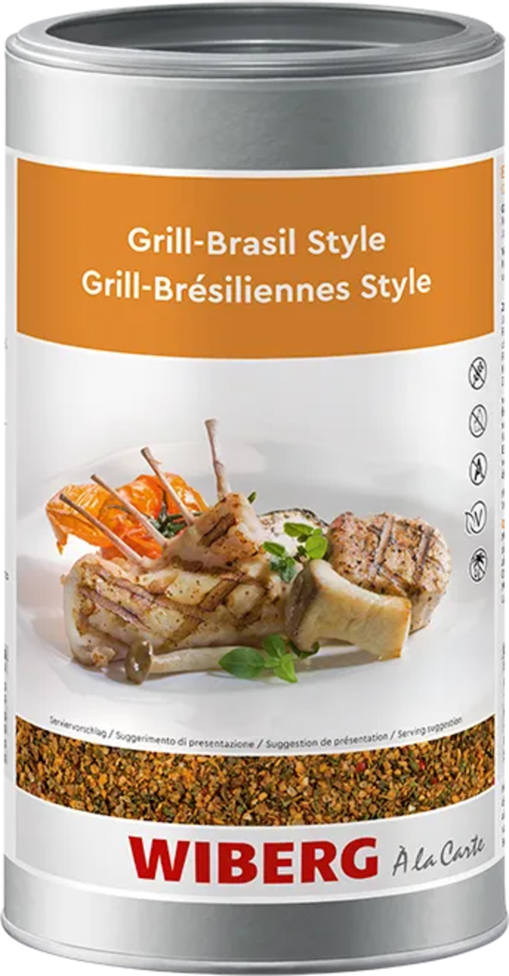 Wiberg Miscela di Sale e Spezie - Grill-Brasil Style, 750 g