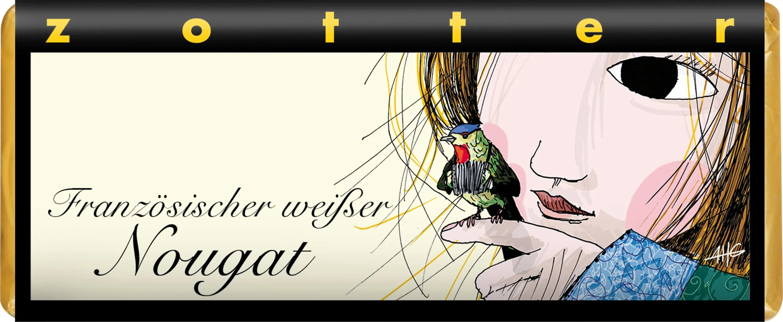 Zotter Schokolade Organic French White Nougat, 70 g